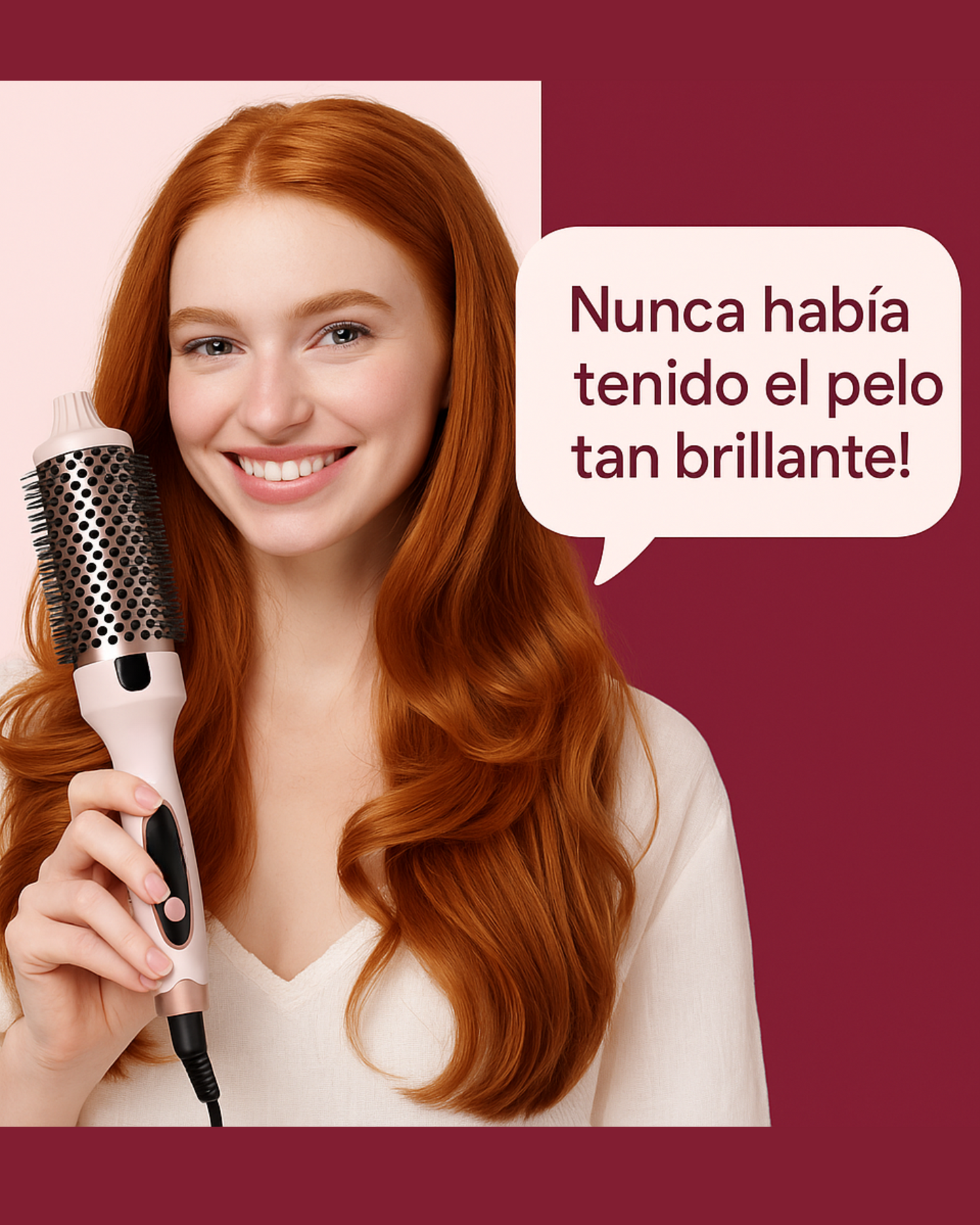 GlowBrush™ – Cepillo Rizador 3 en 1 con Brillo Iónico