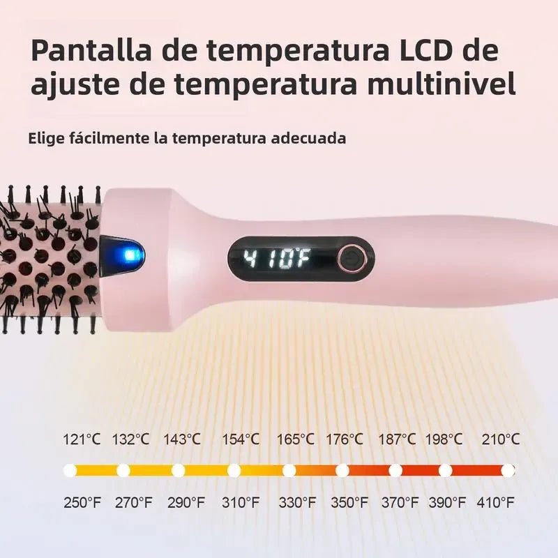 GlowBrush™ – Cepillo Rizador 3 en 1 con Brillo Iónico