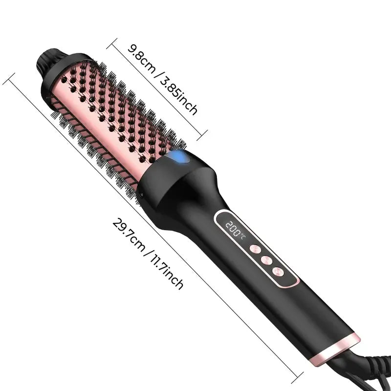 GlowBrush™ – Cepillo Rizador 3 en 1 con Brillo Iónico