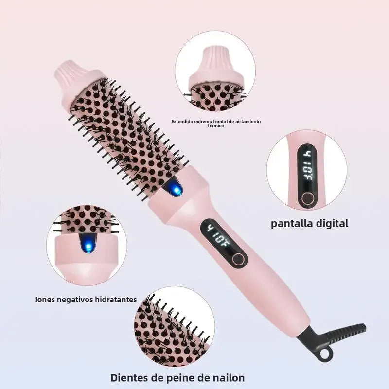GlowBrush™ – Cepillo Rizador 3 en 1 con Brillo Iónico